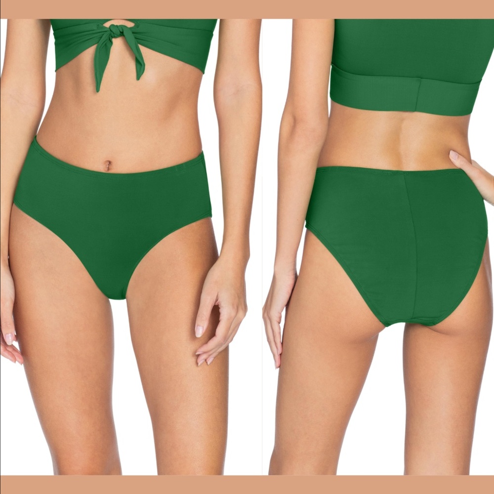 NEW $74 Robin Piccone Ava‎ High Waist Bikini Bottom